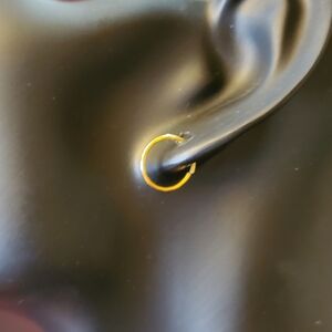 Petite 18k Gold Hoop Earrings, Set Of 3 Singles